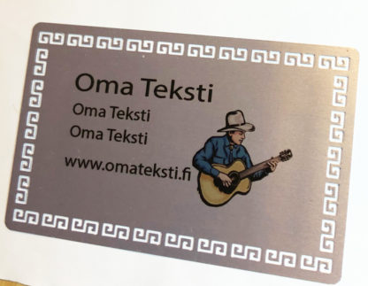 ALUMIINI KÄYNTIKORTTI (HOPEA)